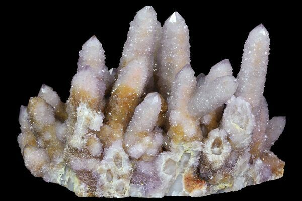 A cluster of cactus amethyst from South Africa.  View Cactus Amethyst For Sale
